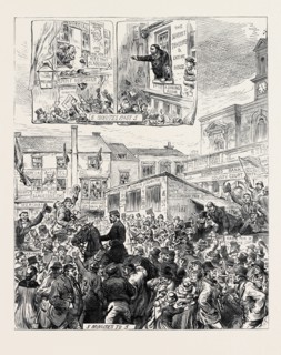 THE GENERAL ELECTION: THE MIDDLESEX ELECTION: SKETCHES AT BRENTFORD, 1880