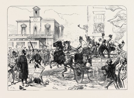 THE GENERAL ELECTION: THE MIDDLESEX ELECTION: TWO MINUTES TO FIVE, AT BRENTFORD, 1880