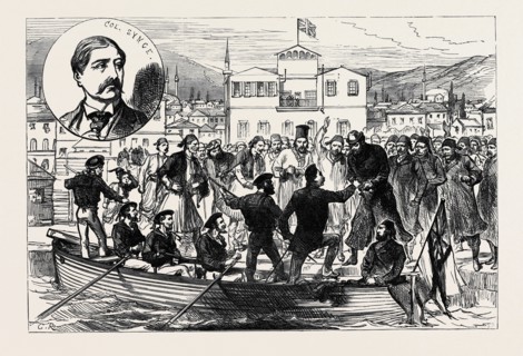 ARRIVAL OF COLONEL SYNGE AT SALONICA AFTER HIS RELEASE BY THE BRIGANDS, 1880