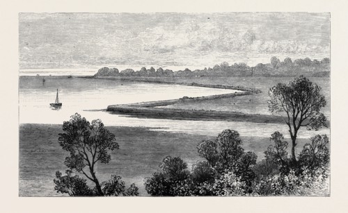 LAND RECLAIMING WORKS AT BRADING HAVEN, ISLE OF WIGHT, 1880