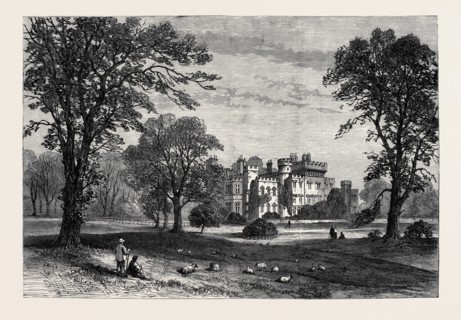 HAWARDEN CASTLE, FROM THE PARK, 1880
