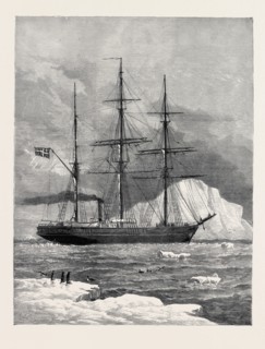 THE SWEDISH ARCTIC EXPLORING SHIP VEGA AMONG ICEBERGS, 1880
