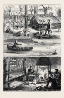 FUR TRAPPERS IN THE BACKWOODS OF CANADA, 1880
