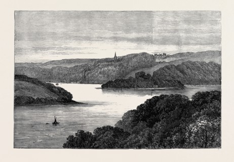 THE PRINCE OF WALES IN CORNWALL: THE RIVER FAL, TREGOTHNAN IN THE DISTANCE, 1880
