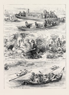 HENLEY REGATTA: SKETCHES ON THE RIVER, 1880