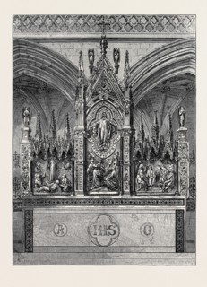 THE NEW REREDOS IN EXETER CATHEDRAL, 1874