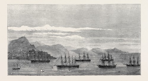 THE CHANNEL FLEET REGATTA AT VIGO, 1874