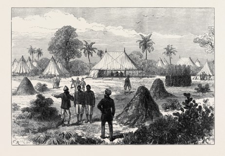THE ASHANTEE WAR: CAPTAIN GLOVER'S HEADQUARTERS AT ADDAH, 1874