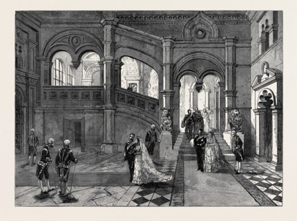 MOSCOW: STAIRCASE IN THE ANCIENT PART OF THE KREMLIN, RUSSIA, 1874