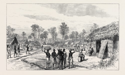 THE ASHANTEE WAR: THE CAMP OF MANSU, ON THE ROAD TO THE PRAH, 1874