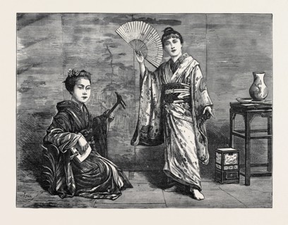 JAPANESE DANCING GIRL PRACTISING, 1874