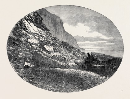 THE FALLEN EAST CLIFF, AT HASTINGS, 1852