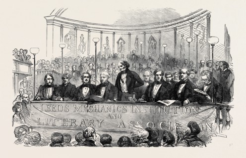 LORD JOHN RUSSELL AT THE SOIREE OF THE LEEDS MECHANICS' INSTITUTION AND LITERARY SOCIETY.