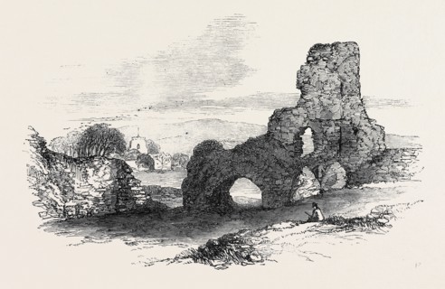 REMAINS OF PEVENSEY CASTLE, SUSSEX.