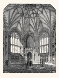 THE NEW PALACE, WESTMINSTER: THE GREAT OCTAGON, OR CENTRAL HALL, NEW HOUSES OF PARLIAMENT, 1852