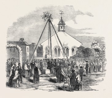 HIS ROYAL HIGHNESS PRINCE ALBERT LAYING THE FOUNDATION-STONE OF A NEW CHAPEL-OF-EASE, AT ETON.