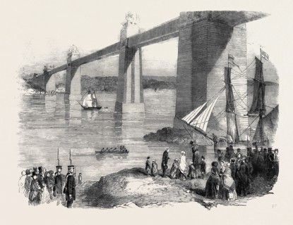 HER MAJESTY'S VISIT TO THE BRITANNIA TUBULAR BRIDGE, 1852