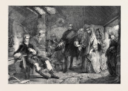 "FLORA MACDONALD INTRODUCED TO PRINCE CHARLES EDWARD, AFTER THE BATTLE OF CULLODEN" PAINTED BY