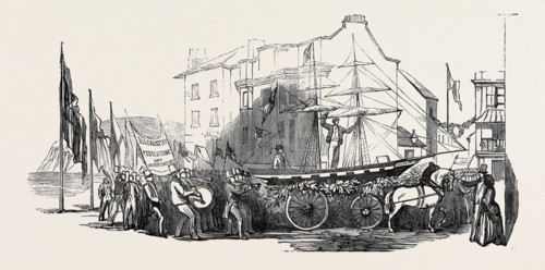 PROCESSION IN CELEBRATION OF TEIGNMOUTH BEING MADE AN INDEPENDENT PORT, 1852