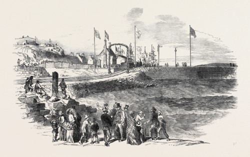 OPENING OF THE MORAYSHIRE RAILWAY, THE TERMINUS AT LOSSIEMOUTH, 1852