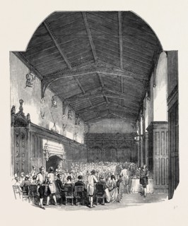 THE GREAT HALL, NEWSTEAD ABBEY, ENTERTAINMENT TO THE BRITISH ARCHAEOLOGICAL ASSOCIATION, NEWARK,