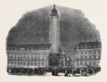 THE COLUMN IN THE PLACE VENDOME, ILLUMINATED, 1852
