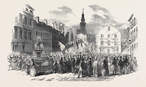GRAND PROCESSION OF THE GORBALS TEMPERANCE SOCIETY, AT DUMFRIES, 1852