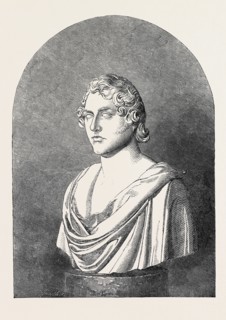 BUST OF LORD BYRON, BY BARTOLINI, 1852