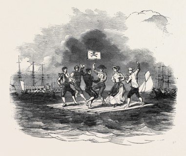 RAFT DANCE AT THE SQUADRON REGATTA, CORK, 1852