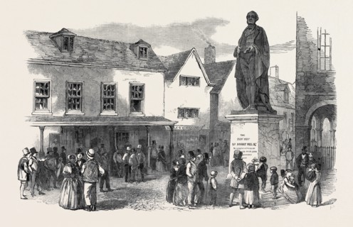 STATUE OF THE LATE SIR ROBERT PEEL, AT TAMWORTH