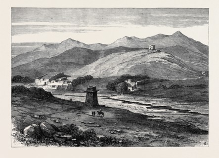 THE AFGHAN WAR: VILLAGE OF LALA CHEENA, ON THE KHYBER RIVER, WHERE THE BRITISH MISSION WAS TURNED
