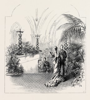 MARRIAGE OF THE DUKE OF CONNAUGHT: GRAND STAIRCASE LEADING TO ST. GEORGE'S HALL, 1879