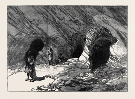 THE AFGHAN EXPEDITION: CAVES AT CHICKNOUR RIVER, 1879