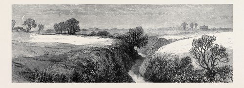 IN THE MEATH HUNTING COUNTRY: "LOUGH OF THE BAY," A WELL-KNOWN JUMP, NEAR "REILLY'S OF THE WARD",