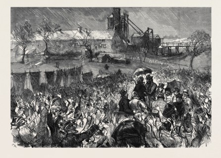THE MINERS' STRIKE IN DURHAM: GREAT MASS MEETING AT TWIZELL, IN THE COUNTY OF DURHAM, 1879