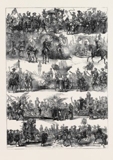 PROCESSION AT THE CELEBRATION OP THE SILVER WEDDING OF THE EMPEROR AND EMPRESS OF AUSTRIA AT