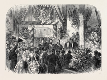 ARRIVAL OF THE SULTAN OF TURKEY AT PARIS: THE EMPEROR NAPOLEON AND THE SULTAN AT THE LYONS RAILWAY
