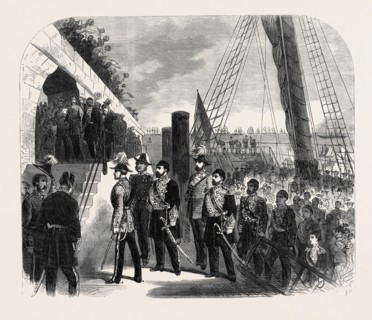 VISIT OF THE SULTAN OF TURKEY: HIS IMPERIAL MAJESTY LANDING AT DOVER, UK, 1867