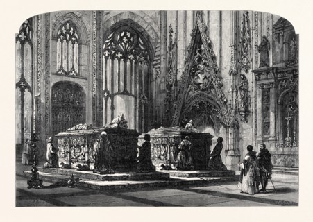 "TOMBS IN THE CATHEDRAL OF TOLEDO," BY S. READ, IN THE EXHIBITION OF THE SOCIETY OF PAINTERS IN