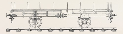 THE PARIS INTERNATIONAL EXHIBITION: VIDARD'S ARTICULATED TRUCK FOR CONVEYING LENGTHY GOODS ON