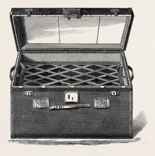 WILKS'S AIRTIGHT PORTMANTEAU, OPEN, 1867