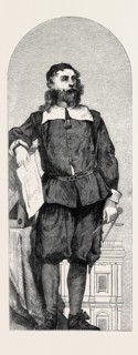 INIGO JONES, BY A. MORGAN, MOSAIC PORTRAITS IN THE SOUTH KENSINGTON MUSEUM, LONDON, UK, 1867