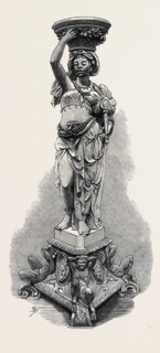 THE PARIS INTERNATIONAL EXHIBITION: MAJOLICA FIGURE OF A NEGRESS BY MINTON, FRANCE, 1867
