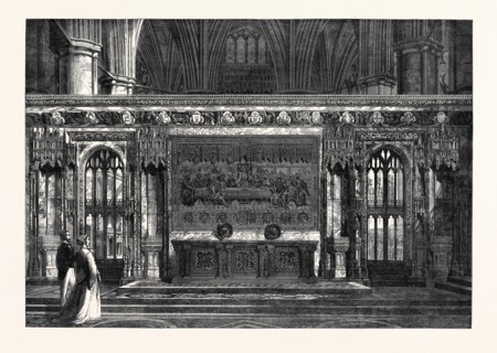 THE NEW REREDOS IN WESTMINSTER ABBEY, LONDON, UK, 1867