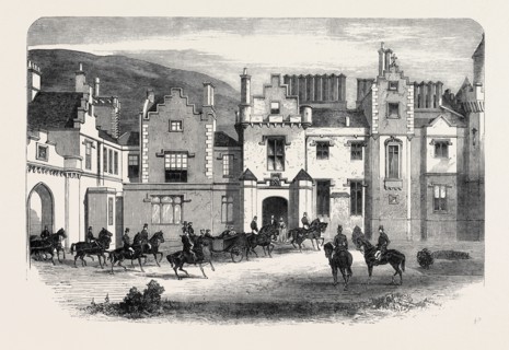 THE QUEEN'S VISIT TO THE SCOTTISH BORDER: HER MAJESTY AT ABBOTSFORD, UK, 1867