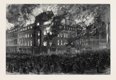 GREAT FIRE IN THE CENTRAL EXCHANGE BUILDINGS, NEWCASTLE-ON-TYNE, UK, 1867