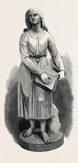 "THE BLIND GIRL READING," BY G. HALSE, 1867