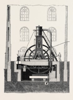 THE PARIS INTERNATIONAL EXHIBITION: COLLIERY WINDING-ENGINE, FRANCE, 1867