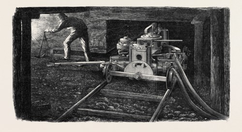 THE PARIS INTERNATIONAL EXHIBITION: HYDRAULIC COAL-CUTTING MACHINE, FRANCE, 1867