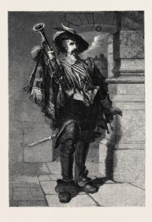"A TRUMPETER," BY C. CATTERMOLE, FROM THE EXHIBITION OF THE INSTITUTE OF PAINTERS IN WATER COLOURS,